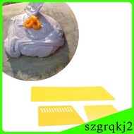 [Szgrqkj2] 3 Pieces Auto Body Filler Spreaders Yellow Reusable Putty Tool for