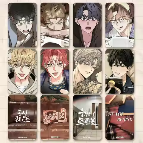 8PCS 10th Anniversary Korean BL Manhwa Photocards - Anime Single Character Lomo Cards Fans Collectio