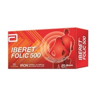 Abbott Iberet Folic 500mg 30's Iron Vitamin C, B Complex Including Folic Acid