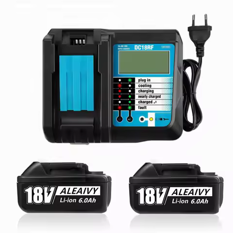Rechargeable Battery BL1830 18V 6000mAh Backup Battery For Makita 18V BL1860 BL1840 BL1850 Cordless 