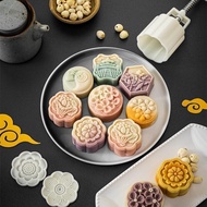 Non-stick Mooncake Mold Grinder Hand-Pressed Snowskin Mung Bean Cake Push Bucket Printing Model Pastry Printing Tool Baking Household BGM01