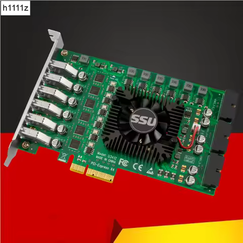 USB 3.0 PCI Express Adapter PCI e to 12Port USB 3 Expansion Card 6 Channel USB3 PCIe x4 Controller C