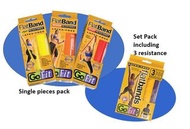 (套裝)GoFit無乳膠扁平拉力帶套裝 拉力繩 瑜珈帶 GoFit Latex-Free Flat Bands (Kit)健身,拉筋專用 #阻力帶 #阻力圈 #阻力繩 #resistance band
