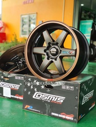 ล้อแม็กขอบ18 สินค้าคุณภาพโปรส่งฟรี!! (ราคา4วง) COSMIS TYPE R GRAND TURISMO 18x9.5/10.5 ET+25/30 6รู139.7 สีดำขอบนำตาลด้าน แถมฟรีจุกสีอย่างดี