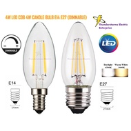 E14 - E27 Screw 4W LED C35 COB Candle light Bulb Energy Saving Filament Bulb Edison (DIMMABLE) / Men