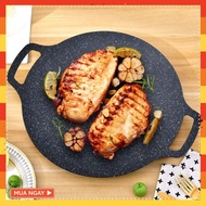 Cast iron pan SIZE 34 - Stone baking pan non-stick pan size 34 cm Korean non-stick stone pan chao da