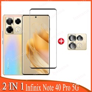 Infinix Note 40 Pro 5G Tempered Glass for Infinix Note 40 Pro Plus 5G 4G 12 G96 Hot 30 20 12 11 10 9 Play 40 Pro 40i 30i 20i 20s Smart 8 7 6  Plus 5 2 in 1 Screen Protector Film