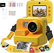 Mafiti Kids Camera Instant Print, 48MP Digital Camera Selfie 1080P Video Camera with 32G TF Card, To