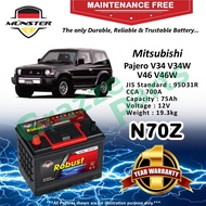 Münster Robust MF CMF N70Z | N70ZR | NX120-7R | 95D31R (75AH) Car Battery Bateri for Mitsubishi Paje