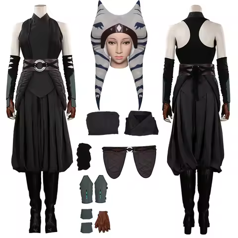 Cosplay Asoka Cos Fantasy Clothing TV Bounty Hunter Disguise Hat Gloves Outfits Suit For Women Fanta