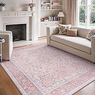 Bavni Area Rug, Ultra-Thin Non Slip 5X7 Area Rugs, Low Pile Non Shedding Rugs for Bedroom, Lightweig