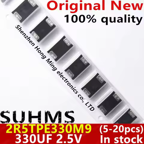 (5-20piece)100% New 2R5TPE330M9 330UF 2.5V 330 6.3V For SMD Tantalum Capacitors Polymer POSCAP Type