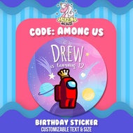 Custom Birthday Stickers - Among Us Hunie Munie Stickers