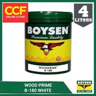 Boysen Wood Prime Water Based Enamel for Wood White 4 Liter Gallon (Low Odor)