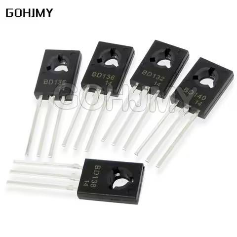 20PCS BD135 BD136 BD138 BD131 BD132 BD137 BD139 BD140 TO-126 NPN Power Triode Transistor (BD135+BD13