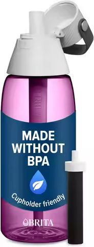 Brita Premium Filter Water Bottle, BPA-Free, 36 oz, Reusable, Filters 40 Gallons, Orchid