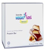 [USA]_Doctors Best Weight Loss - Caramel Layer  Peanut Delight Protein Diet Bar (7/Box)