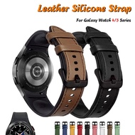 [HOT JUXXKWIHGWH 514] สายนาฬิกาหนังสำหรับ Samsung Galaxy Watch 4/5 40 44มม. คลาสสิก42 46มม. สายซิลิโคนแบบปลดเร็วสำหรับ Galaxy Watch 5 Pro 45มม.