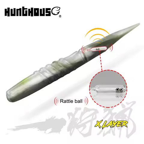 Hunthouse official Store Soft Lure 110mm/5.3g/6pcs 150mm/14g/4pcs With Rattles PVC Material Lure For