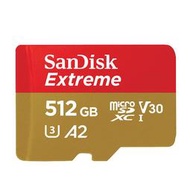 SanDisk Extreme microSD U3 512G V30 A2 記憶卡 GOPRO 4K錄影