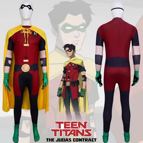 Teenage Titan Robin Cosplay Costume Batman Cloak Set Halloween Stage Performance Costume
