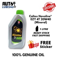 Caltex Havoline EZY 4T 20W40 Mineral 1L (FREE Sticker) Minyak Motor Caltex