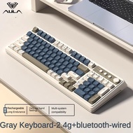 AULA S99 wireless the third mock examination mechanical keyboard RGB backlight color blocking mute k