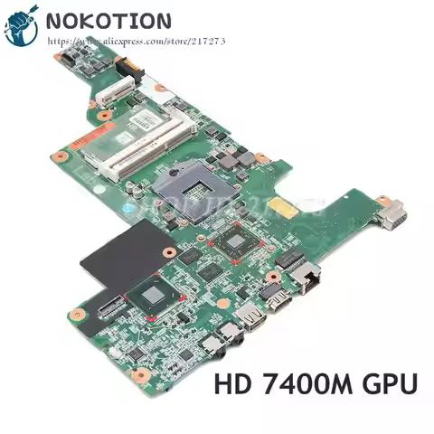 NOKOTION 646673-001 646672-001 For HP CQ43 430 630 631 Laptop Motherboard HM65 DDR3 HD 7400M Video c