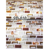 SD010 MINI RECTANGLE MOZAIC 3D STICKER KITCHEN STICKER 60CMX5M WATERPROOF OILPROOF WATERPROOF HEAT R