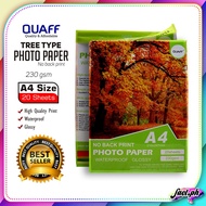 QUAFF Photo Paper Tree Type A4 230gsm/200gsm NoBackprint and 180gsm with print (20 sheets)