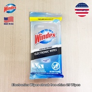 Windex® Electronics Wipes streak free shine 25 Wipes ทิชชู่เปียก ทำความสะอาดจอคอมพิวเตอร์ อุปกรณ์อิเ