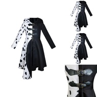 Dress - Cosplay Cruella De Vil from 101 Dalmatians, Black & White