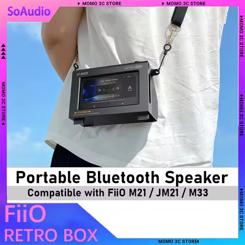 FiiO RETRO BOX Audio Bluetooth Stereo Speaker Cassette-Style Supports LDAC USB Decoding, Cassette Wi