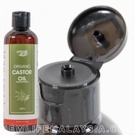 Pure Castor Oil Organic Hexane-Free Anti-Inflammatory Hair Growth Skin Moisturizer Joint NewLife