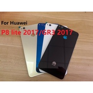 New Glass back cover For Huawei GR3 2017 Battery Housing with Logo For P8 Lite 2017 Replacement Parts