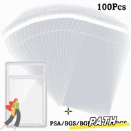 PATH 100 Sheets PSA BGS Card Brick Film, Strong Waterproof PSA BGS Slab Sleeve,  Durable Transparent