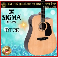 Sigma Electric Acoustic Guitar DTCE Solid Spruce top Tilia side & Back Satin Finish [SG Distributor]