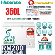 (SAVE 4.0 ) Hisense  FC428D4BWY (8 IN 1)Freezer Gross Capacity 350L  Chest Freezer (White) ..