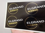 (全新） 日產 NISSAN ELGRAND E51 E52 貼紙 一張 四個