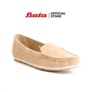 Bata LADIES CASUAL MOCCASINE รองเท้าลำลองส้นแบนแฟชั่นหญิง แบบสวม ปิดส้น สีเบจ รหัส 5513310 Ladiesflat Fashion