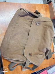 70s芬蘭防毒面具袋軍用雜物袋袋公文袋二手帆布面（大容量）側背包斜背包
