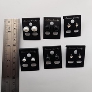 MATA PREMIUM PEARL EYES STAINLESS TITANIUM WOMEN'S EARRINGS A73