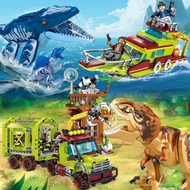 Lego Building Blocks Dinosaur Series Mosasaurus Great Escape World Park Tyrannosaurus Boy Education