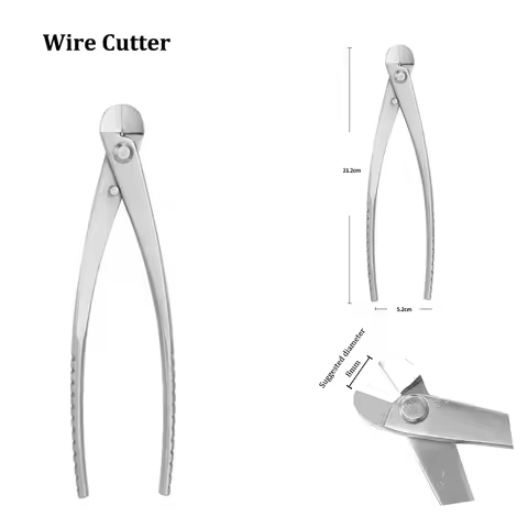 210mm Stainless Steel Bonsai Wire Cutter Training Wire Pliers Non-Slip Grip Design Concave Blades Pr
