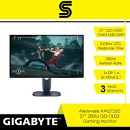 Alienware AW2725D 27" 280Hz QD-OLED Gaming Monitor