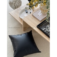 TEXDREAM Attitude Modern Simple BV Woven Leather Pillow Sofa Living Room Light Luxury Cushion Cover