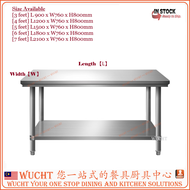 【WUCHT】3 Feet Working Table Heavy Duty Stainless Steel Food Preparation Table W920xL760xH800mm - Commercial Grade Work Table - Good For Restaurant, Business, Warehouse, Home, Kitchen, Garage L900 x W760 x H800mm