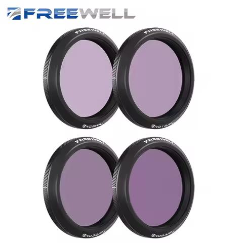 Freewell ND/PL Filter Kit for DJI Osmo Action 5 Pro/Action 4/3 Lens Filter 4-Pack ND8PL ND16PL ND32P