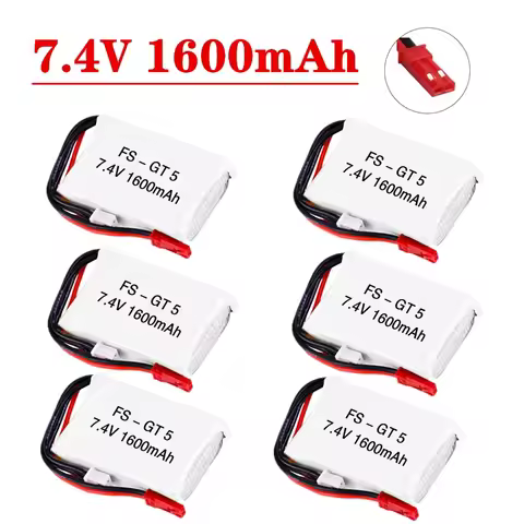 7.4V 1600mAh Lipo Battery For Flysky FS-GT5 Transmitter RC Models Parts Toys Accessories For MC6C MC
