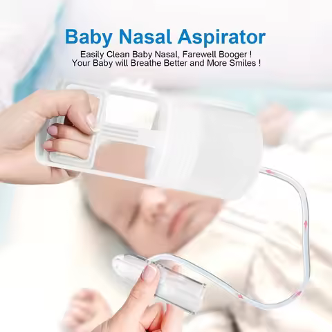 Baby Nasal Aspirator Powerful Hand Pump Nose Sucker Quiet Manual Nose Suctioners for Babies Baby Nas